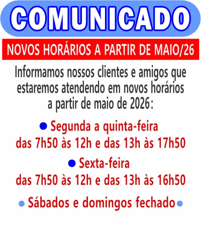 atendimento em novos horários a partir de maio de 2026